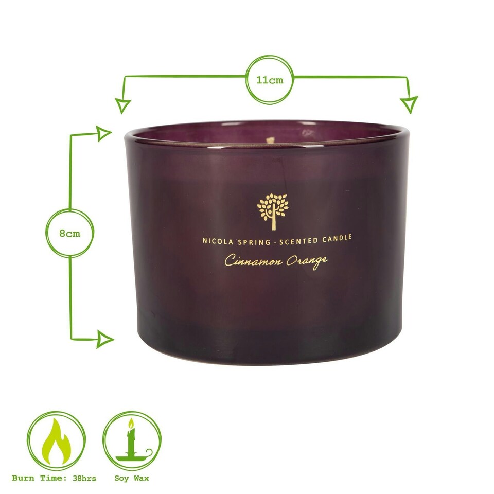 image 1 of Nicola Spring Scented Candle & Reed Diffuser Set - 350g - Wild Fig & Cassis Red