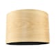image 1 of Designer Bamboo Wood Effect Round Lamp Shade with Inner Black Lining Brown