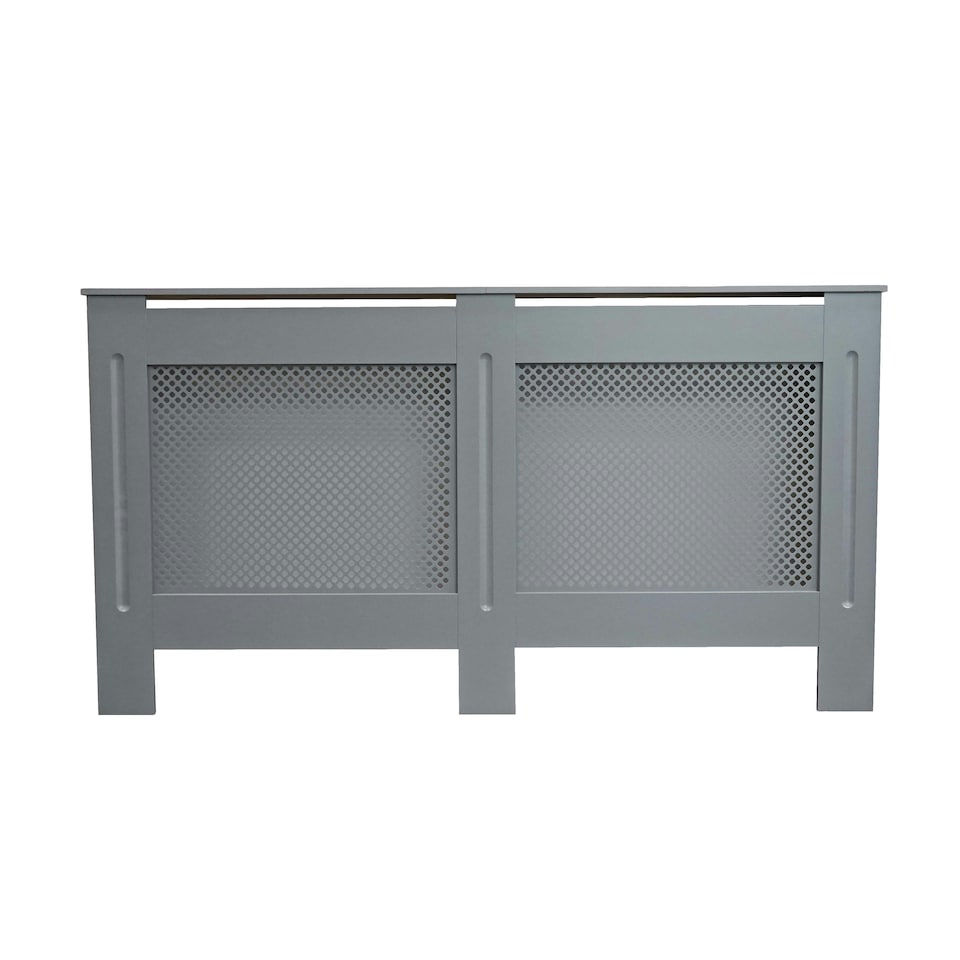 image 1 of Stylish MDF Diamond Grey Radiator Cover - Large