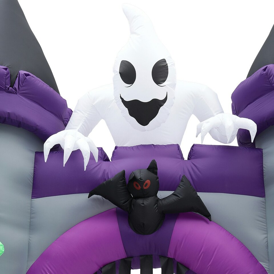 image 1 of Living and Home Halloween Lighted Haunted Castle Arch Inflatable
