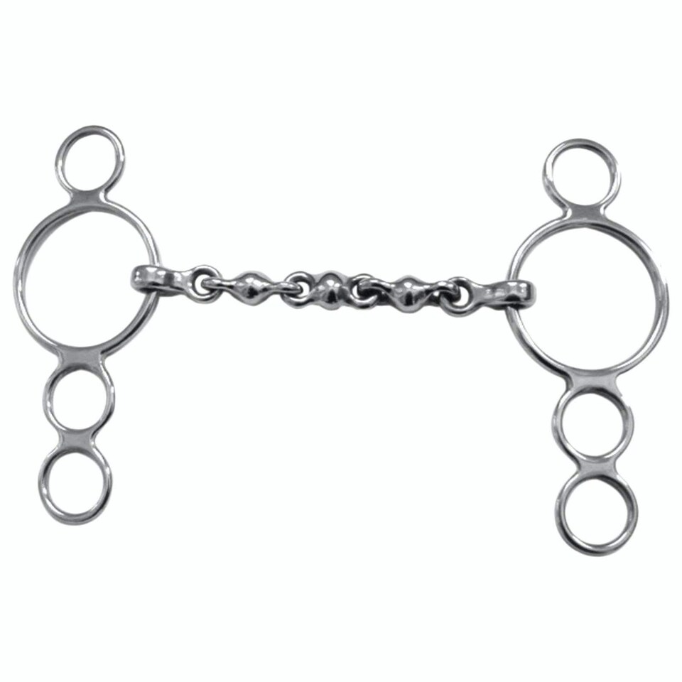 Shires Waterford Horse 3 Ring Gag Bit - Silver - 4.5in