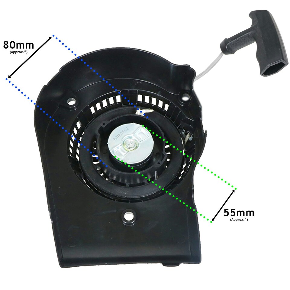 image 1 of SPARES2GO Pull Cord Recoil Starter for Cobra M40C RM40C DG350 Lawnmower