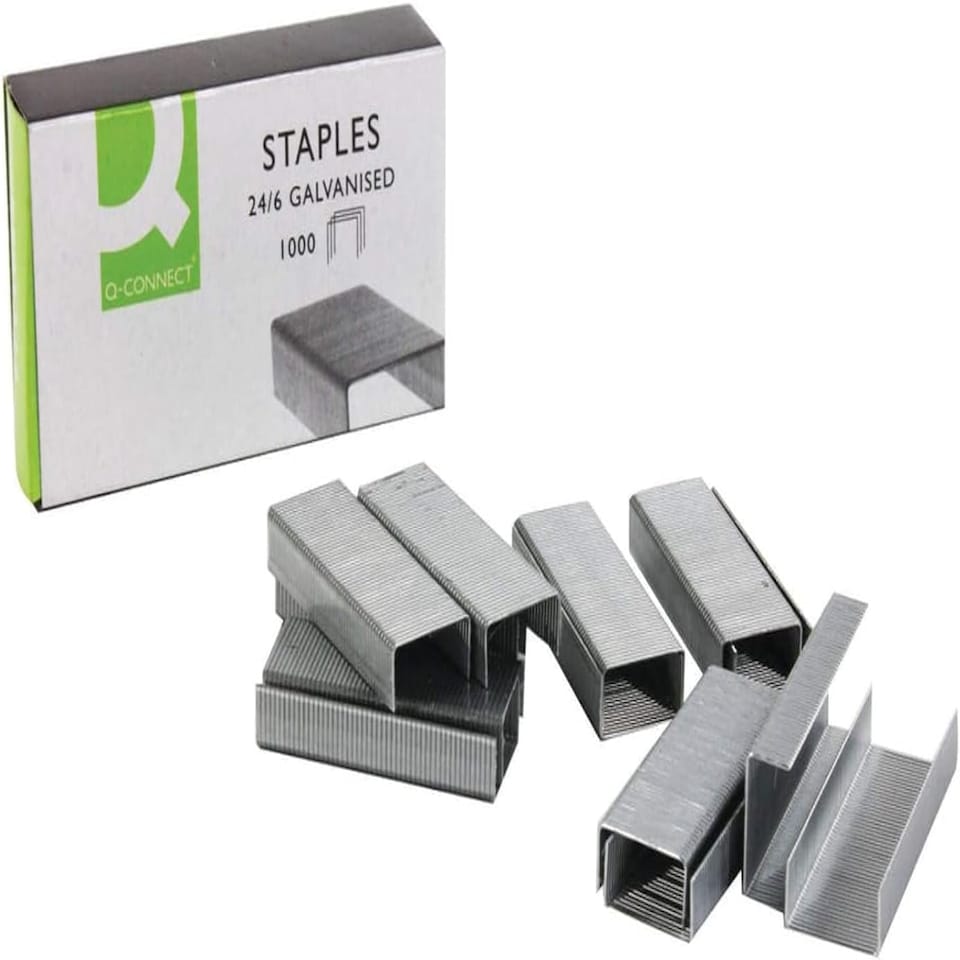 image 1 of Box of 1000 Q-Connect 24/6 Metal Precision Engineered Staples