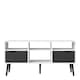 image 2 of Oslo TV Unit Wide 2 Drawers 4 Shelves in White and Black Matt