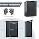 image 2 of COSTWAY All-Weather Storage Shed Utility Tool House w/Top Sloping Design-Grey