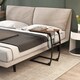 image 5 of COSTWAY C Shaped Side Table Compact Sofa Side Table with Mesh Bag