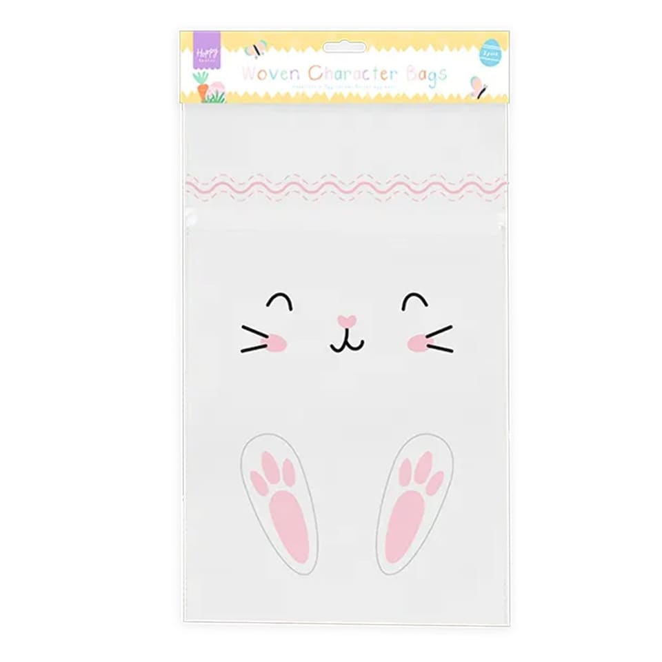 image 1 of Bunny Easter Woven Character Bags - Pack of 3