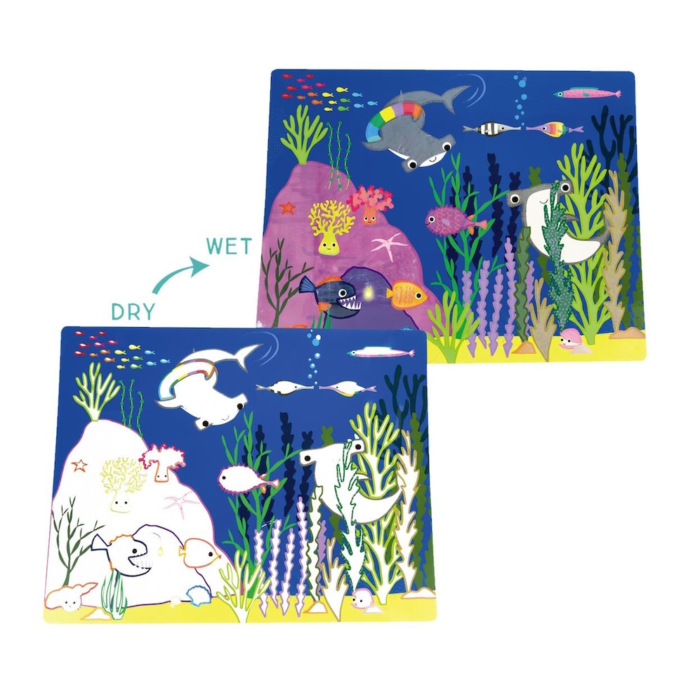 image 1 of Floss & Rock Magic Water Colouring Placemats - Ocean