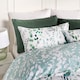 image 3 of OHS Watercolour Floral Reversible Bedding Set Duvet Cover with Pillowcase | Green | Green | Double