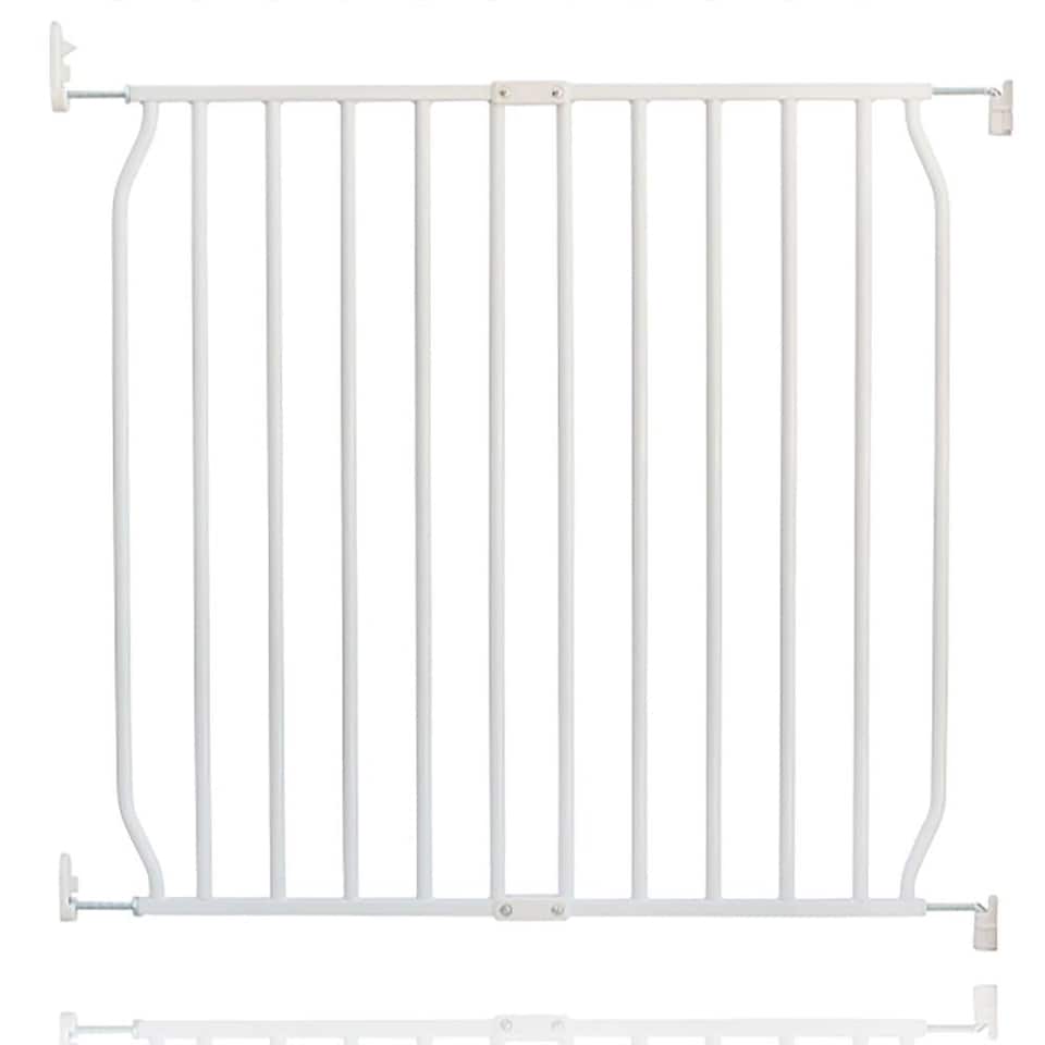 image 1 of Safetots Eco Screw Fit Baby Gate, White, 70cm - 80cm, Stair Gate for Toddler and Baby, Screw Fit Safety Barrier