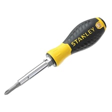 Stanley 6 Way Multi-Screwdriver - Black/Yellow - One Size