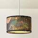 image 3 of ValueLights Daintree Small Dark Jungle Bamboo Drum Lamp Shade Multi