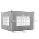 image 5 of Outsunny Gazebo Side Panels for 3x3(m) or 3x4m Pop Up Gazebo, 2 Pack, Black