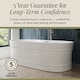image 4 of Balterley Oval Freestanding Bath with Layered Rim Design: Modern Double-Ended Acrylic Bath | White | White | 1600 x 780 x 580mm
