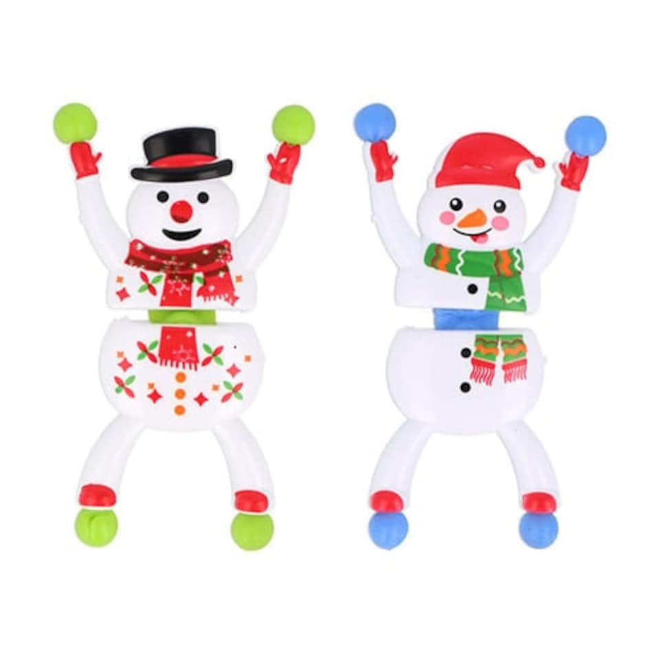 Snowman Wall Walkers Christmas Decorations - Pack of 2
