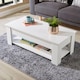 image 6 of Wooden Coffee Table With Lift Up Top Storage Area and Magazine Shelf | White