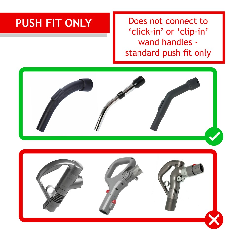 image 1 of SPARES2GO Universal Adjustable Telescopic Pipe Vacuum Cleaner Rod (32mm)