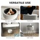 image 4 of HOMCOM 5L Velvet Footstool with Removable Lid for Bedroom, Cream White