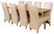 image 1 of Richmond 140-220cm Oak Extending Dining Table and 8 Lola Leather Chairs | Cream | Cream
