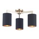 image 1 of Olive 3 Light Gold & Black Semi-Flush Ceiling Light