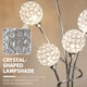 image 3 of HOMCOM Modern Floor Lamp w/ K9 Crystal Shade, 5 Light, for Living Room, Silver