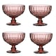 image 2 of Set of 4 Vintage Pink Glass Trifle Bowl Christmas Dessert Bowls Wedding Decorations Ideas H10 x Dia12cm | Pink | Pink | Medium | 4