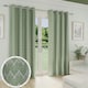 image 1 of Aspen Green Geometric Leaf Pattern Curtains 90 x 90 inch (229 x 229 cm) Room Darkening Eyelet Thermal Noise Reducing Curtains for Bedroom and Living Room