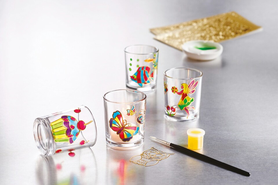 image 1 of House of Crafts Creative Glass Painting, Multicoloured, Single Craft Kit
