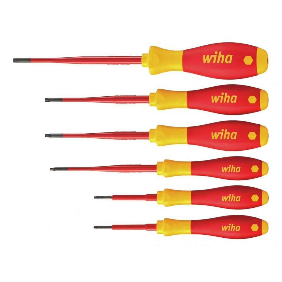 Wiha Softfinish Electric Slimfix Torx Screwdriver Set, 6 Piece - Multi Colour - One Size