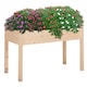 image 1 of Outsunny Raised Wood Garden Bed Planter Vegetables Grow Flower Herbs
