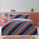 image 4 of Oxford Stripe Microfibre Reversible Duvet Cover Set with Pillowcase Green | Double