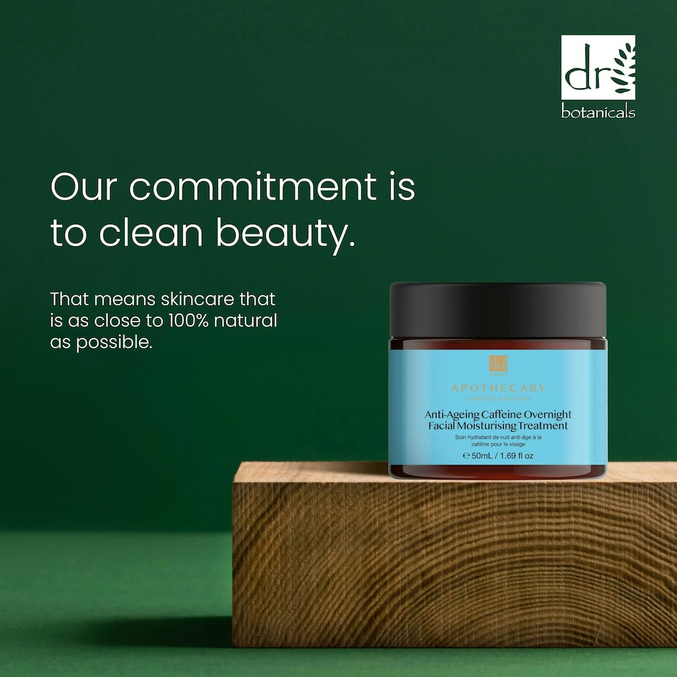 image 1 of Dr Botanicals Anti-Ageing Caffeine Overnight Facial Moisturising Treatment 50ml