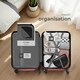image 8 of Suitcase Set - 3 hard-shell suitcases with telescopic handle, swivel wheels Red