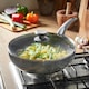 image 3 of VonShef Non-Stick Wok, Aluminium with Marble Finish, Lid & Stay Cool Handle, 28cm