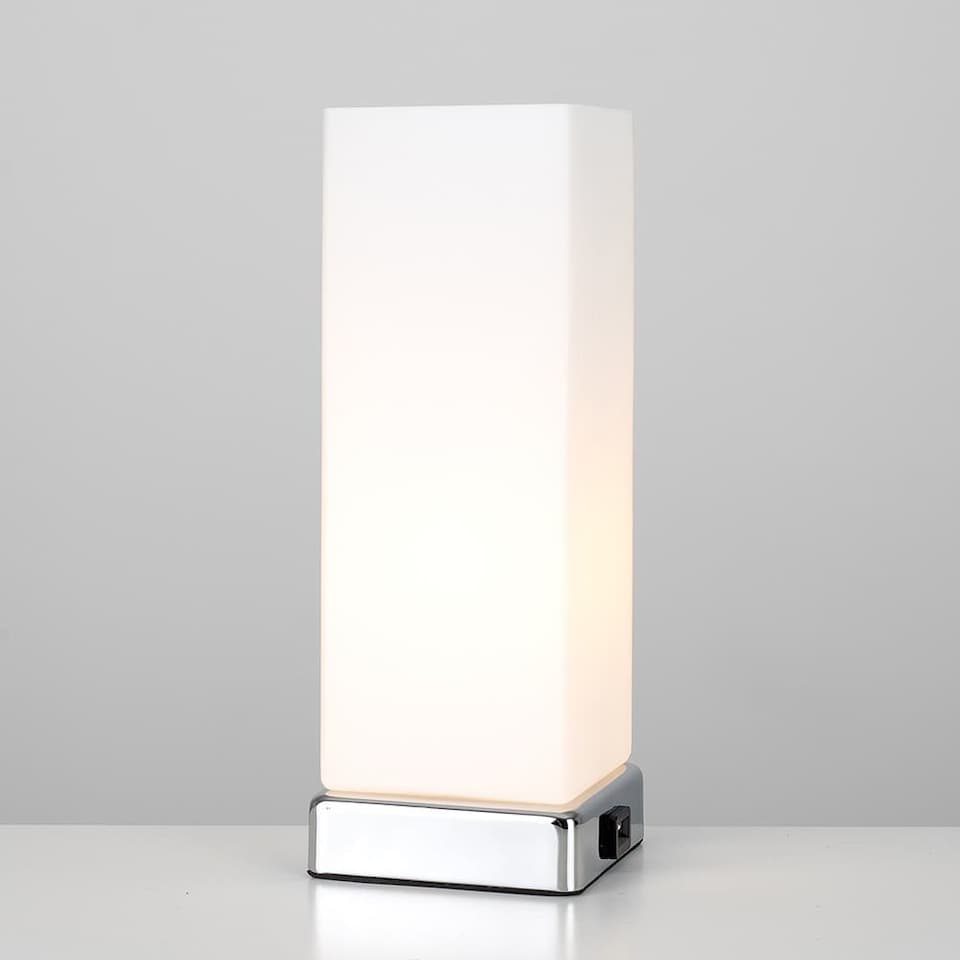 image 1 of ValueLights Lazio Pair of Silver Table Lamp Touch On/Off | White