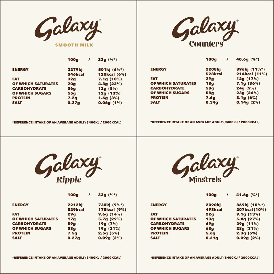 image 1 of Galaxy Variety Chocolate Hamper Gift Box | Smooth Milk | Minstrels | Counters | Ripple
