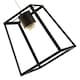 image 3 of Industrial Lantern Pendant Light Shade in Matte Black with Square Top and Bottom | Black