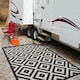 image 10 of The Rugs Outdoor Indoor Diamond Garden Patio Rug Weather Resistant Jet Washable | 100