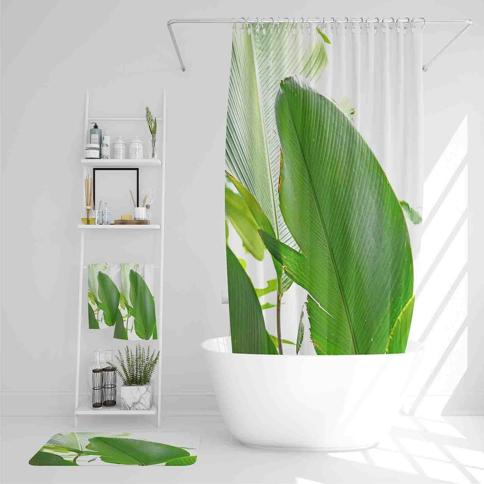 image 1 of Green Leaf (Bathroom Set)
