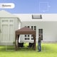 image 5 of Outsunny 2 x 2 m Garden Pop Up Gazebo, Wedding Party Tent Marquee, Water Resistant Awning Canopy with Sidewalls, Windows, Carry Bag, Coffee