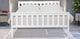 image 3 of 5ft King Size White painted wood wooden bed frame, pine wood painted in white bedstead | White | King