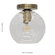 image 6 of Set of 2 Barnum - Dimple Glass Globe Antique Brass Ceiling Lights