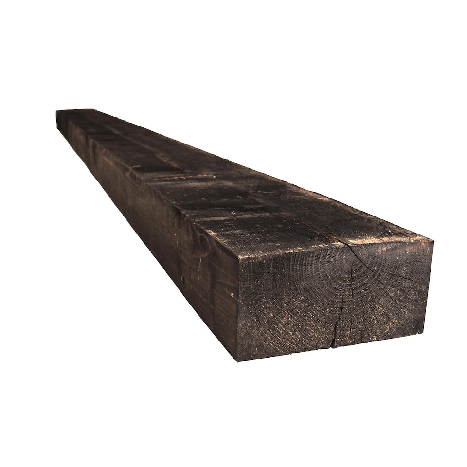image 1 of Snowdon Timber Reject Treated Black Sleeper (H) 95mm (W) 195mm (L) 2.4m - 10 Pack
