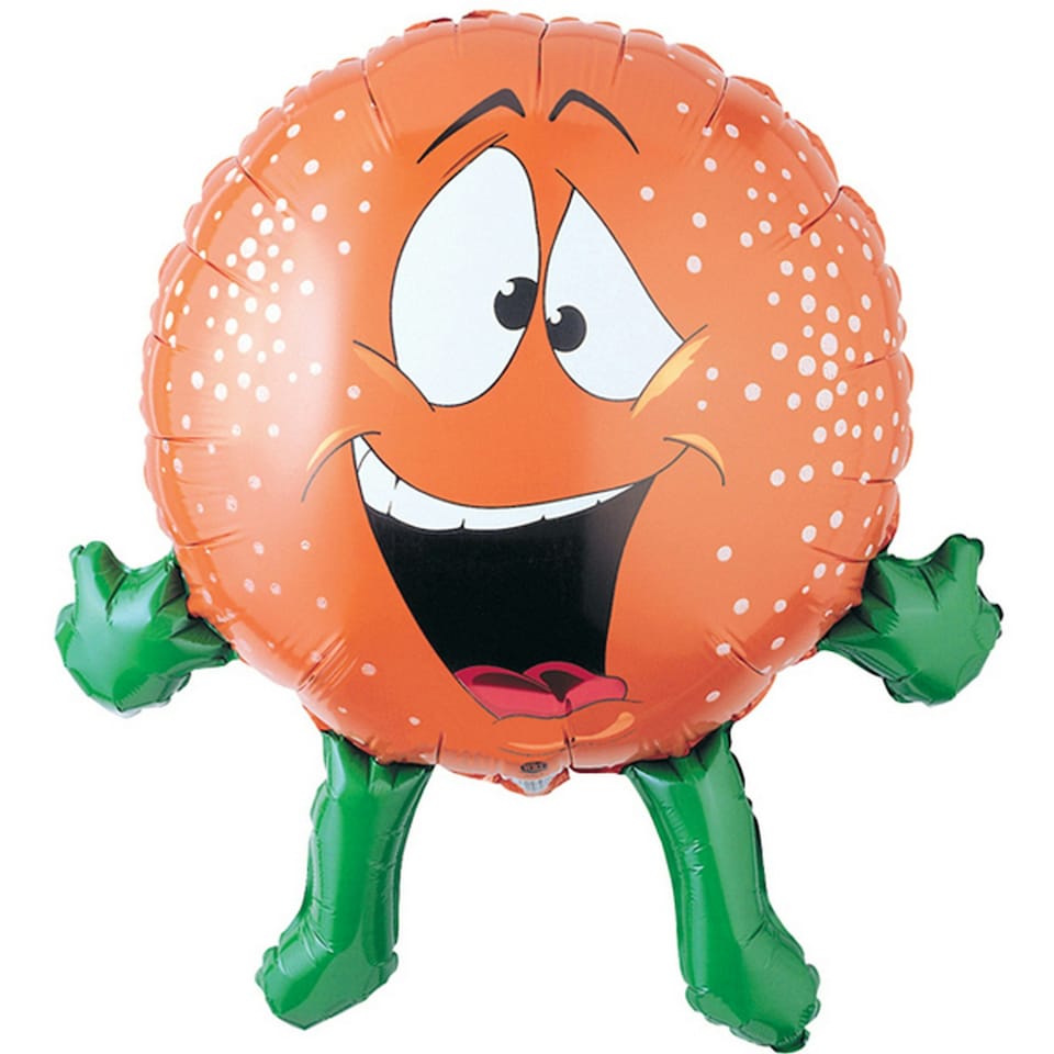 Oaktree 27 Inch Orange Shaped Foil Party Balloon - Orange - One Size