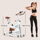 image 2 of SPORTNOW Indoor Exercise Biker, Quiet Stationary Bike, Stylish Cycling Machine with Adjustable Seat and Resistance, LCD Monitor, Tablet Holder, for Home Gym Cardio Workout, White | White