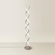 image 4 of ValueLights Infinity Double Twist Silver Integrated LED Floor Lamp | Silver