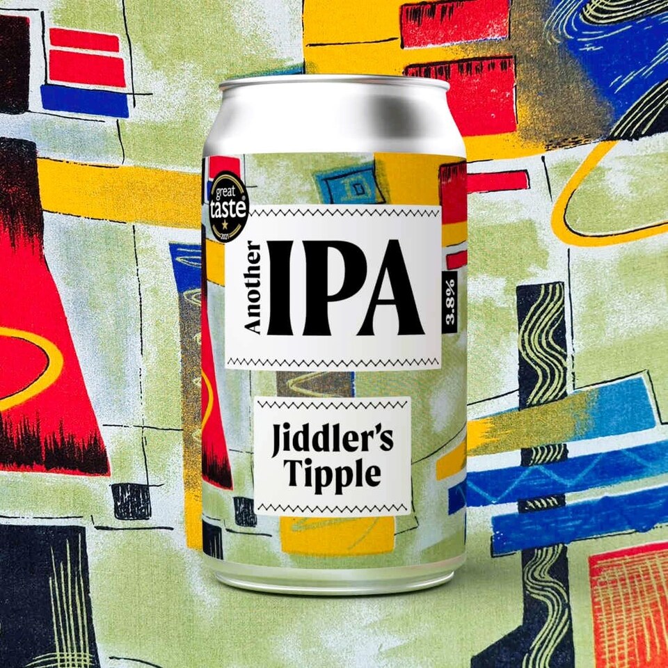 image 1 of Jiddler's Tipple - Another IPA Beer - 3.8% ABV Craft Beer Cans - Vegan and Gluten Free - 12 x 330ml