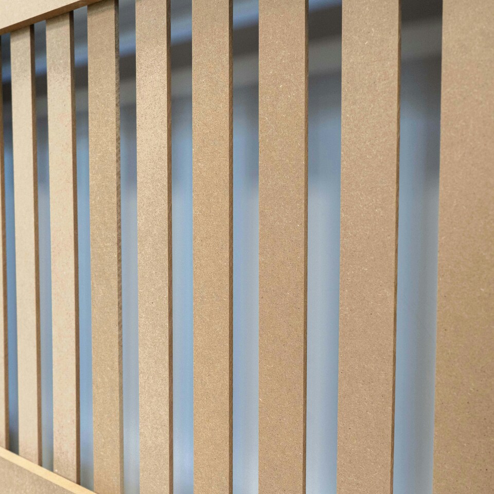 image 1 of Stylish MDF Unpainted Vertical Design Radiator Cover - Medium
