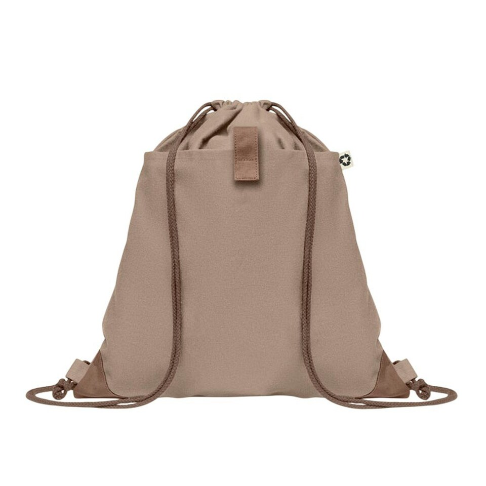 image 1 of MidOcean Panda Recycled Cotton Drawstring Bag - Rope - One Size Brown