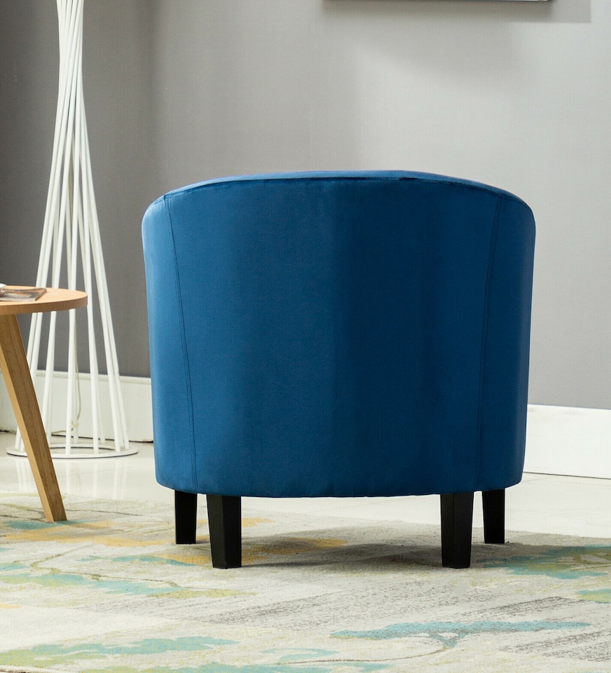 image 1 of Velvet Fabric Tub Chair Armchair Club Chair